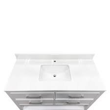 Check spelling or type a new query. Gef Elice 48 In Single Sink White Bathroom Vanity With White Glass Top Va48whfr Rona