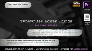 There are also enhanced syncing options that allow the work to be documented from any device. 507 Lower Third Video Templates Compatible With Adobe Premiere Pro