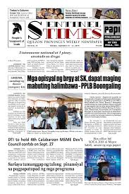 Sentinel Times September 15 - 21, 2018 Vol. II No. 37 - Sentinel Times