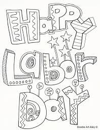 Closed for labor day no work. Labor Day Coloring Pages Doodle Art Alley