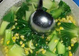 Resep Sayur Bening Sawi Jagung Oleh Nisya Alindiya Recipe Resep Sayuran Ide Makanan Masakan Simpel