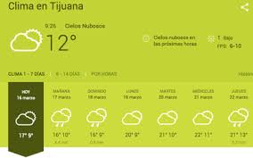 La situación del clima se debe a que el día de hoy el frente número 55 se extenderá como estacionario en el golfo de méxico y continuará interactuando con un canal de baja presión. Clima Tijuana Espera Cielo Nublado El Sol De Tijuana Noticias Locales Policiacas Sobre Mexico Baja California Y El Mundo