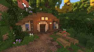 Common themes include plants, animals, rural kitchens and straw. Thought I Would Try A Small Hobbit Style Tavern Minecraft Minecraft Cottage Cute Minecraft Houses Minecraft Houses