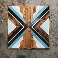 Geometric Wood Wall Art Wood Mosaic Reclaimed Wall Art Etsy Wood Wall Art Diy Reclaimed Wall Art Diy Pallet Wall Art