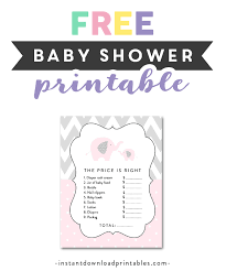 Elephant baby shower free printables, elephant baby we understand that somewhile it is quite hard to find ideas in relation with elephant baby shower printables, here we. Free Printable Baby Shower Pink Gray Chevron Elephant Game The Price Is Right Instant Download Instant Download Printables