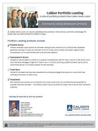 Caliber Home Loans Portfolio Loan Programs By Dennis Hearing Home Improvement Loans Home Ownership Unsecured Loans