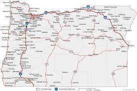 Oregon State Map With Cities Map Of Oregon Cities - Oregon Road Map