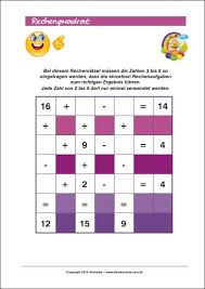 Rechenquadrat Rechenratsel Training Fur Kinder Bei Diesem Rechenratsel Mussen Die Zahlen 3 Bis 8 2 Bis 9 So Eingetra Mathe Ratsel Mathe Lernen Tipps Schule
