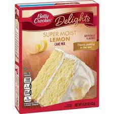 They have a variety of cake mixes and frostings. Betty Crocker Super Moist Lemon Cake Mix 1 X 432 G 4 99