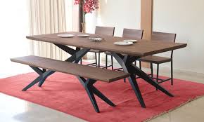 Airloft Modern Acacia Wood 6 Piece Dining Set Solid Wood Dining Set Dining Table Chairs Dining Set