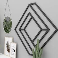 Metal adds character, charm, and maybe whimsy. 3 D Geometric Metal Home Decor Wall Art Homebnc