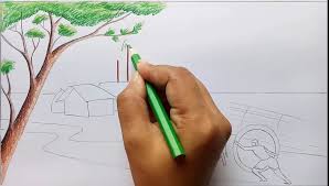 How To Draw Village Scenery Landscape Step By Step Video Dailymotion And with this easy landscape drawing tutorial, you can do just that. how to draw village scenery landscape step by step