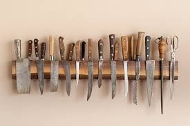 Slotted And Magnetic Wall Knife Rack Knife Rack Kitchen Knife Storage Knife Storage