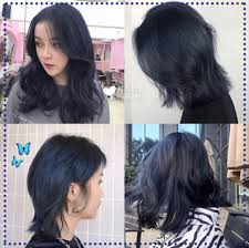 Off center middle part wig size: 5 Shades Of Blue Hair Look Chic Cool By Going Bold Girlstyle Singapore