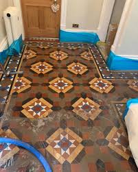Victorian tile restoration, minton style geometric and encaustic floor tiles, mosaic, restoration in north wales. Hemmings Floor Restoration Home Facebook