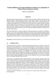 Under the definition, all smes in malaysia are registered with ssm or other equivalent bodies which include respective authorities/district offices in aside from applying funds from commercial banks in the market, sme business owners can opt to apply sme loans from other service financial providers. Technical Efficiency Of Commercial Banks In Malaysia An Application Of Window Data Envelopment Analysis Munich Personal Repec Archive