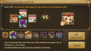 Full Farmable 3 Man Lumel Remains Level 5 Martial Cat Summoners War