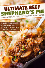 Rich And Flavorful Ground Beef And Vegetable Gravy Is Topped With Fluffy Mashed Potatoes And Baked All In On In 2020 Favorite Recipes Dinner Cottage Pie Diner Recipes