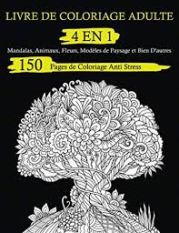 .acrylique pour adultes coloriage par numéro cadre décoration de la maison art accessoires nom du produit:peinture à l'huile par numéros paysage. Livre De Coloriage Adulte 4 En 1 150 Pages De Coloriage Anti Stress Mandalas Animaux Fleurs Modeles De Paysage Et Bien D Autres Amazon De Creativite 4designpro Fremdsprachige Bucher