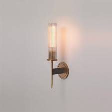 Perfect for villa, patio, porch, garden, balcony, etc.the outdoor lamp body is made of top quality brass, the wall lamp fixture are well built and very solid, and the lamp cover is made of glass material, which has good waterproof performance. Modern Brass Wall Lamp Sconce Ribbed Long Glass Vintage Retro Copper Hotel Restaurant Loft Bar Bedroom Bedside Vanity Wall Light Led Indoor Wall Lamps Aliexpress