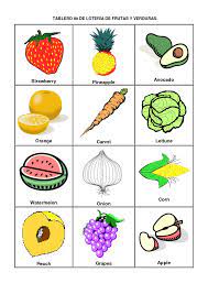 Cosquillitas En La Panza Blogs Loteria Frutas Y Verduras En Espanol E Ingles Frutas Y Verduras Verduras En Ingles Verduras Para Ninos