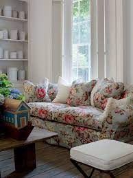 Fabric And Wallpaper Lifestyle Botanist Duck Egg Floral Sofa Shabby Chic Living Room Shabby Chic Living Room Furniture