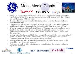 Mass Media Giants And The Big Six Ppt Download