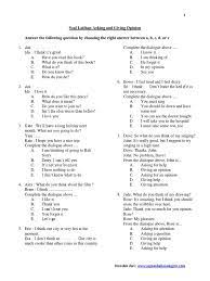 Asking for giving thing d. Soal Latihan Bahasa Inggris Materi Asking And Giving Opinion Jawabanku Id