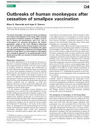 It could also be given to. Pdf Outbreaks Of Human Monkeypox After Cessation Of Smallpox Vaccination