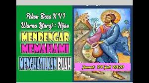 Jun 04, 2021 · baca juga: How M Chu Renungan Harian Katolik Sabtu 24 Juli 2021