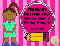 anchor chart writing prompts pack february theme