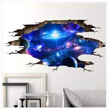 Check spelling or type a new query. 3d Wall Stickers Galaxy Ceiling Sticker Space Wallpaper Tv Wall Murals Art Stickers Illusion Cool 3d Poster Pvc Decorative Bedroom Living Room Kids Room Home Decor For Teens Girls Boys Gifts Buy