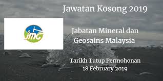 Jabatan Mineral Dan Geosains Malaysia Jawatan Kosong Jmg 18 February 2019 Kerja Kosong