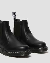 Dr martens 2976 leonore dark grey chelsea leather boots for women 26332021 top rated seller. 2976 White Stitch Leather Chelsea Boots Dr Martens Uk
