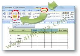 Cara Mudah Menggabungkan Sel Merge Cell Tabel Microsoft Word Cara Aimyaya Cara Semua Cara