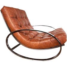 Leather And Chrome Rocking Chair By Milo Baughman 1stdibs Com Modern Rocking Chair Fancy Chair Furniture Chair