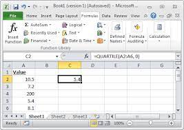 Ms Excel How To Use The Quartile Function Ws