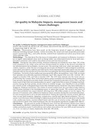 Expressing my environmental view and knowledge. Pdf Air Quality In Malaysia Impacts Management Issues And Future Challenges