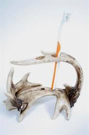Antler Tooth Brush Holder Antler Bathroom Decor Lodge Bathroom Decor Deer Antler Bathroom Decor