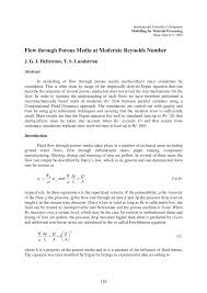 Calculate mean, median, mode, range and average for any data set with this calculator. Pdf Flow Through Porous Media At Moderate Reynolds Number