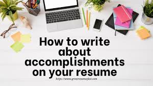 accomplishments on your resume