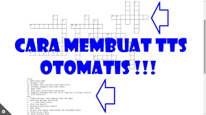 Cara Membuat Tts Atau Teka Teki Silang Otomatis Cepat Dan Mudah Youtube