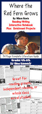 Where The Red Fern Grows Novel Study Enrichment Project Menu Digital Option Novel Studies Middle School Novel Studies Reading Vocabulary