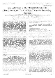 Pdf Characteristics Of St 37 Steel Materials With