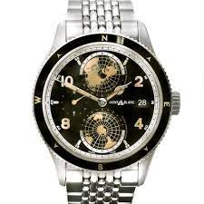 Montblanc international is a german manufacturing company of luxury goods, based in hamburg. Montblanc Watch 1858 Geosphere Worldtimer Titanium Dial Black Sand 125872 Wondersmall Com