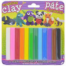 colored modeling clay sticks 12 ct packs clay clay crafts easy chalk drawings