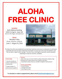 We listed all of the free, income based health clinics, public health department clinics, community health centers that we have located in kissimmee, fl. Aloha Free Clinic On Lieutenant Governor Josh Green Facebook