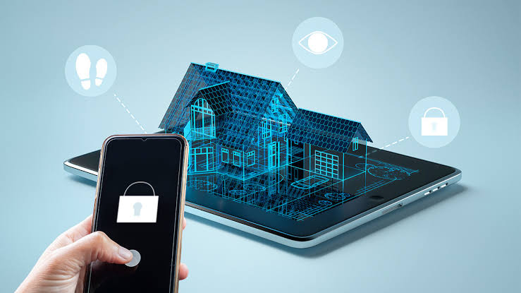 Modern home security camera installation
