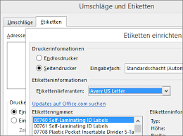 Um speziell vorlagen für briefe anzeigen zu lassen, klicken sie oben unter 2. Der Avery Assistent Wird Eingestellt Word