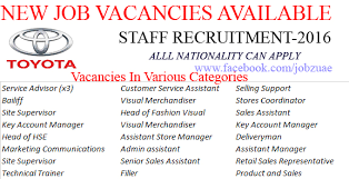 Toyota auto lamp job vacancy in dubai. Toyota Careers Latest Job Vacancies In Uae